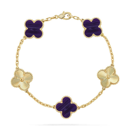 [BLUE TEARS]CLOVER 5 MOTIF PURPLE STRIPES BRACELET COLLECTION