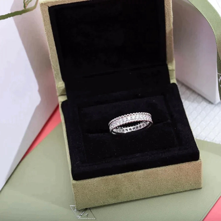 [BLUE TEARS]PERLEE DIAMOND SILVER RING