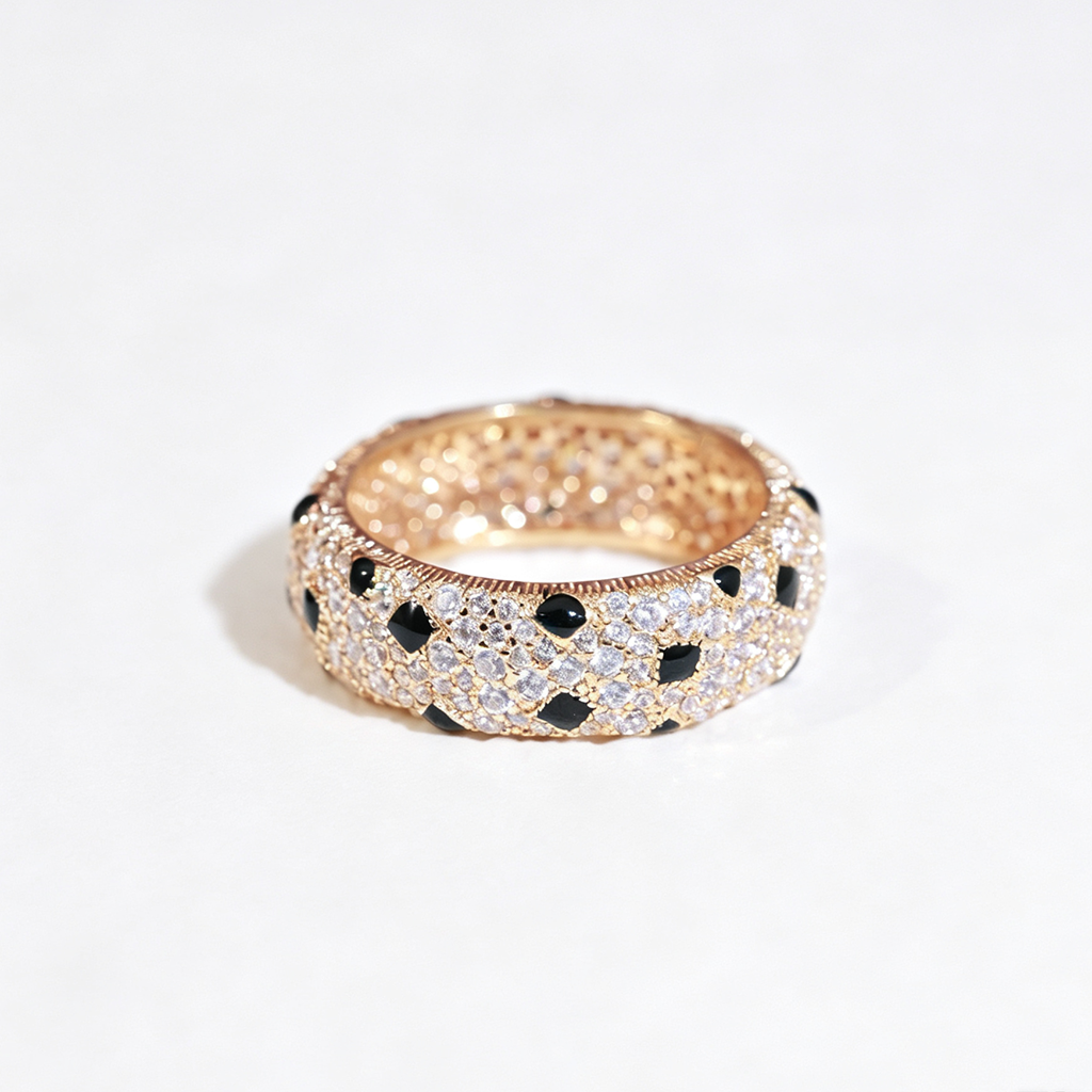 [Blue Tears Jewelry]PANTHERE SPOTTED FULL DIAMOND RING