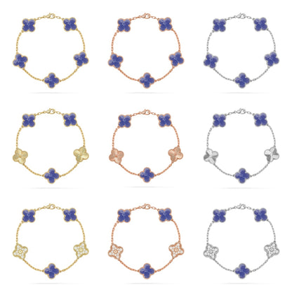 [BLUE TEARS]CLOVER 5 MOTIF BLUE VEINS BRACELET COLLECTION