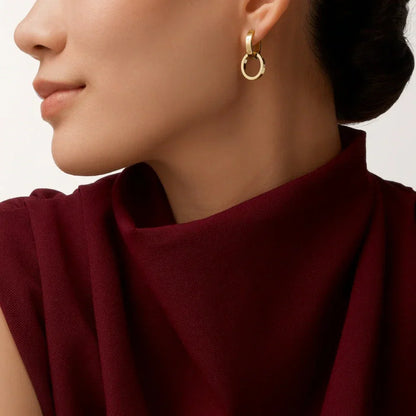 [Blue Tears Jewelry]LOVE 3.3MM DANGLE EARRINGS