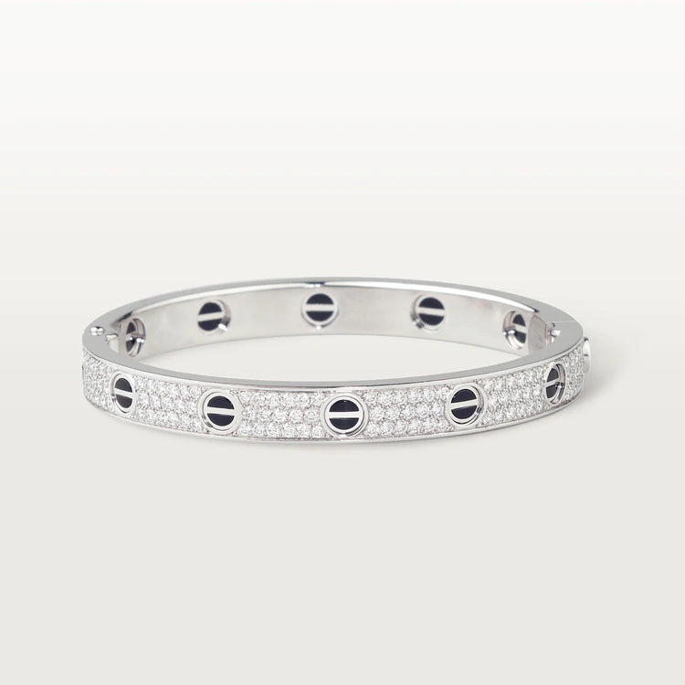 [BLUE TEARS]LOVE BRACELET 6.1MM DIAMOND-PAVED CERAMIC