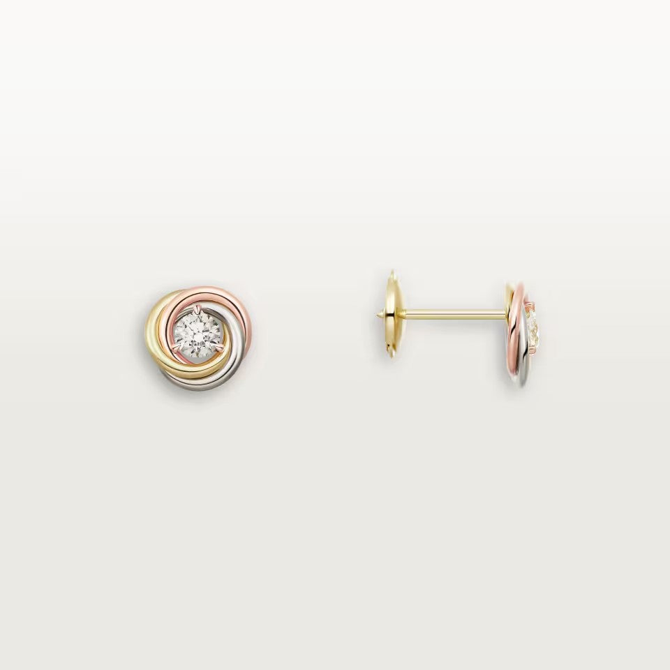 [Blue Tears Jewelry]TRINITY STUD DIAMOND EARRINGS