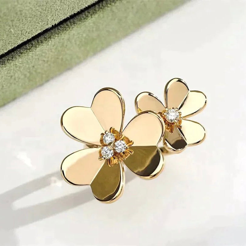 [BLUE TEARS]CLOVER COMOS GOLD DIAMOND RING