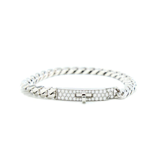[BLUE TEARS]KELLY CHAIN SILVER DIAMOND BRACELET