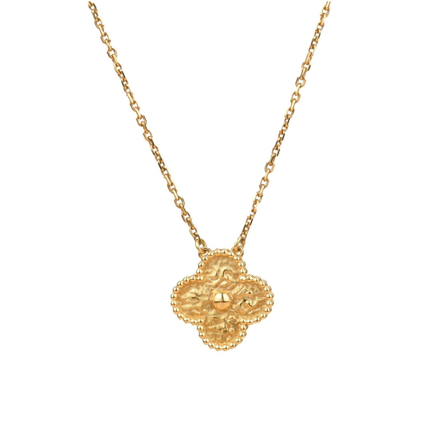 [BLUE TEARS]CLOVER 15MM  BRONZING NECKLACE