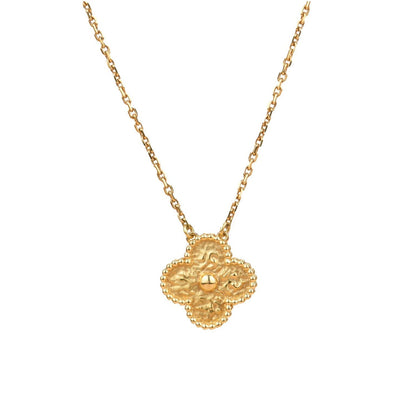 [BLUE TEARS]CLOVER 15MM  BRONZING NECKLACE