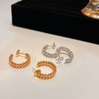 [BLUE TEARS]CLASH SMALL HOOP EARRINGS