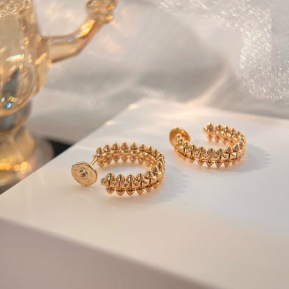 [BLUE TEARS]CLASH SMALL HOOP EARRINGS