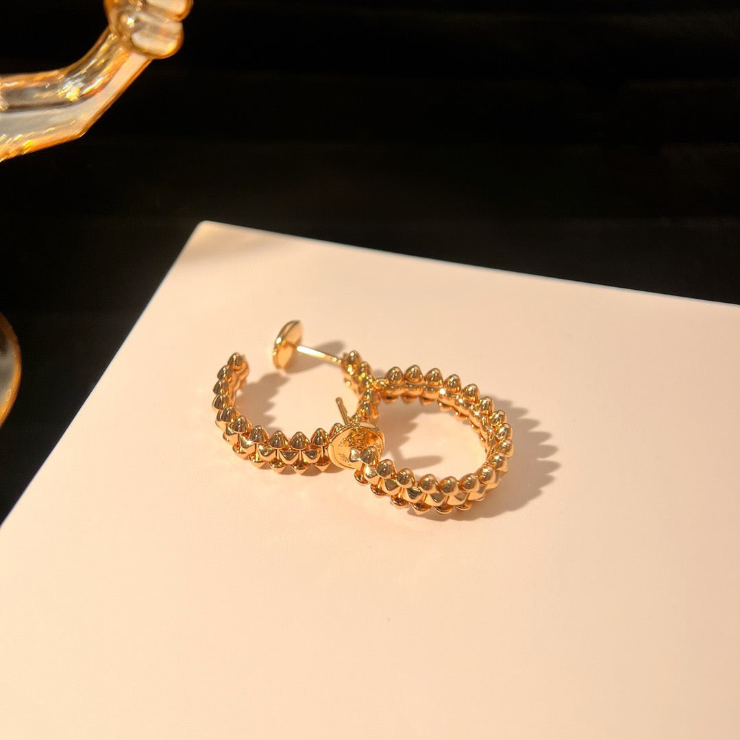 [BLUE TEARS]CLASH SMALL HOOP EARRINGS