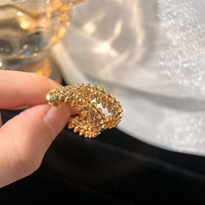 [BLUE TEARS]CLASH SMALL HOOP EARRINGS