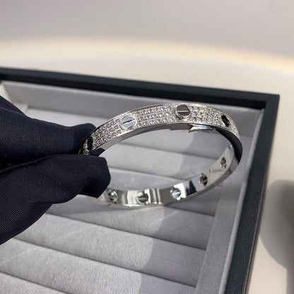 [BLUE TEARS]LOVE BRACELET 6.1MM DIAMOND-PAVED CERAMIC