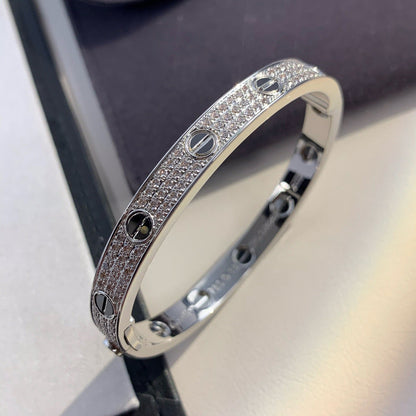 [BLUE TEARS]LOVE BRACELET 6.1MM DIAMOND-PAVED CERAMIC