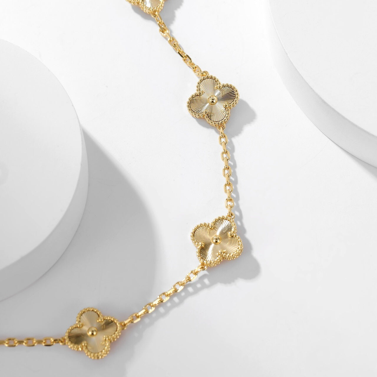 [BLUE TEARS]CLOVER 10 MOTIFS LASER NECKLACE