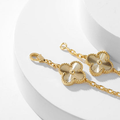 [BLUE TEARS]CLOVER 10 MOTIFS LASER NECKLACE