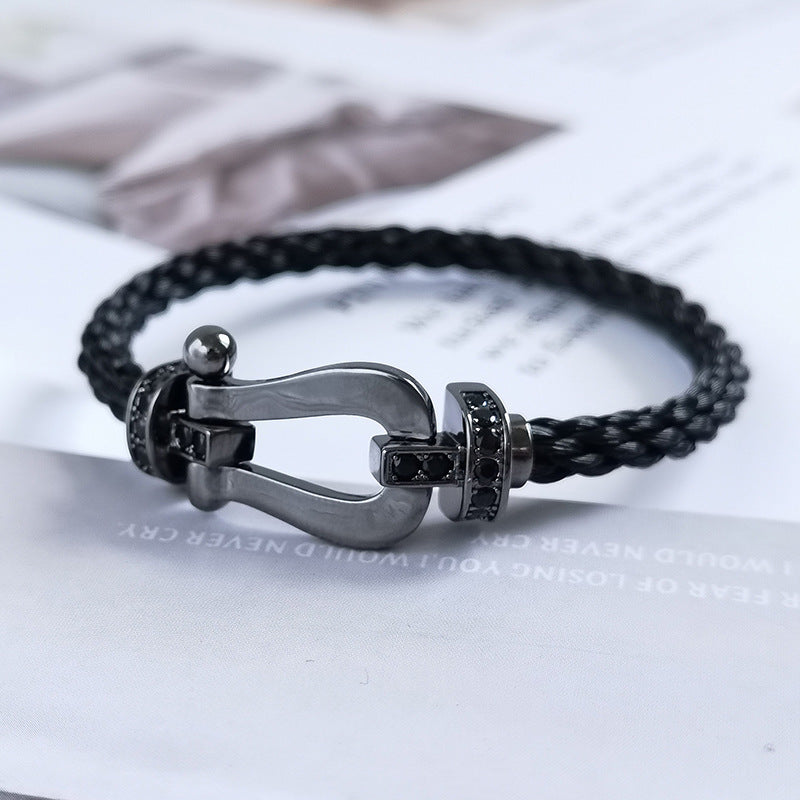 [BLUE TEARS]FORCE LARGE SERIES HORSESHOE BLACK SAMURAI BRACELET