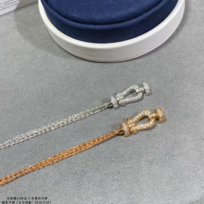 [BLUE TEARS]FORCE SMALL HORSESHOE  DIAMOND CHAIN ROPE BRACELET