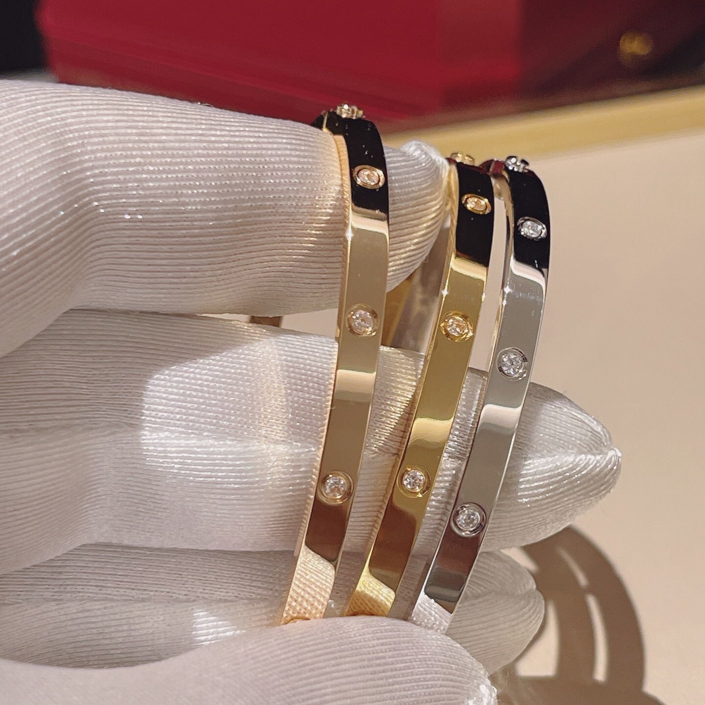 [Blue Tears Jewelry]LOVE BRACELET 3.65MM 10 DIAMONDS
