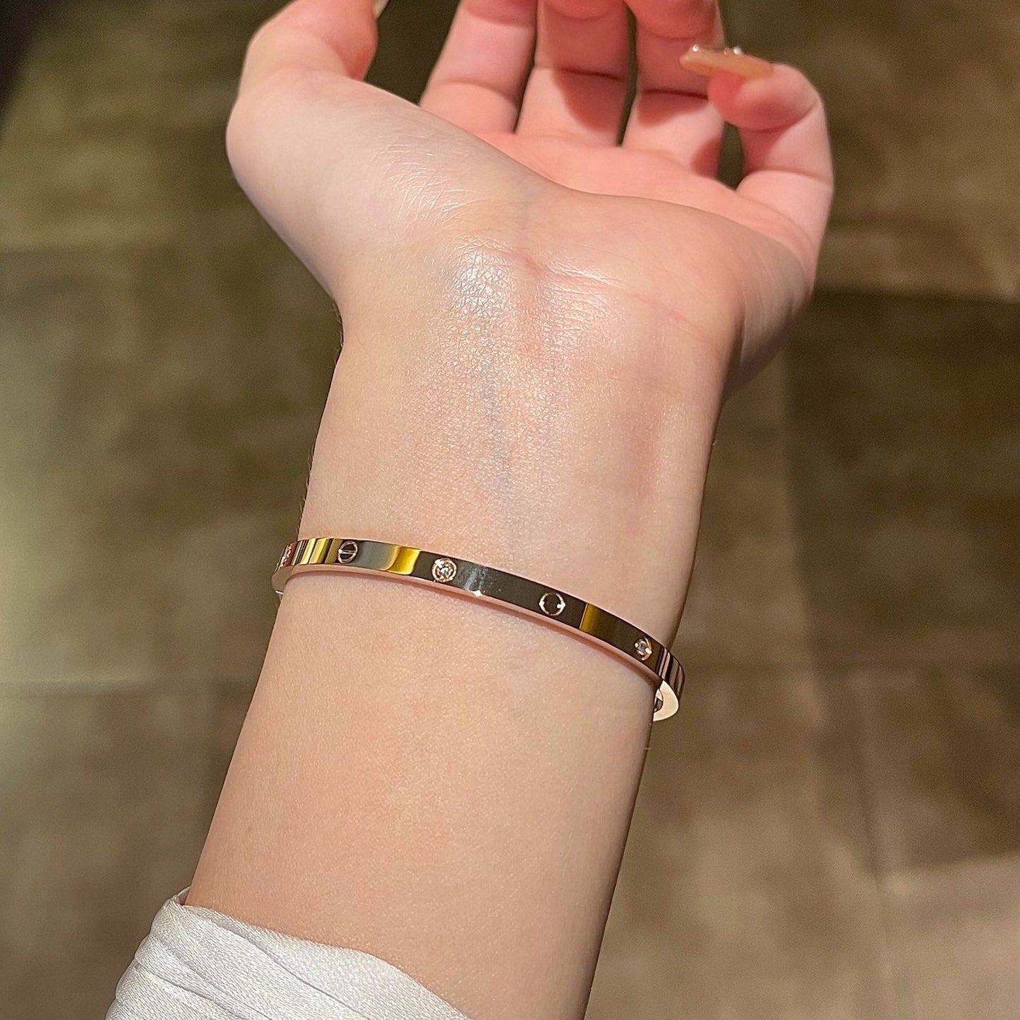 [Blue Tears Jewelry]LOVE BRACELET 3.65MM 6 DIAMONDS
