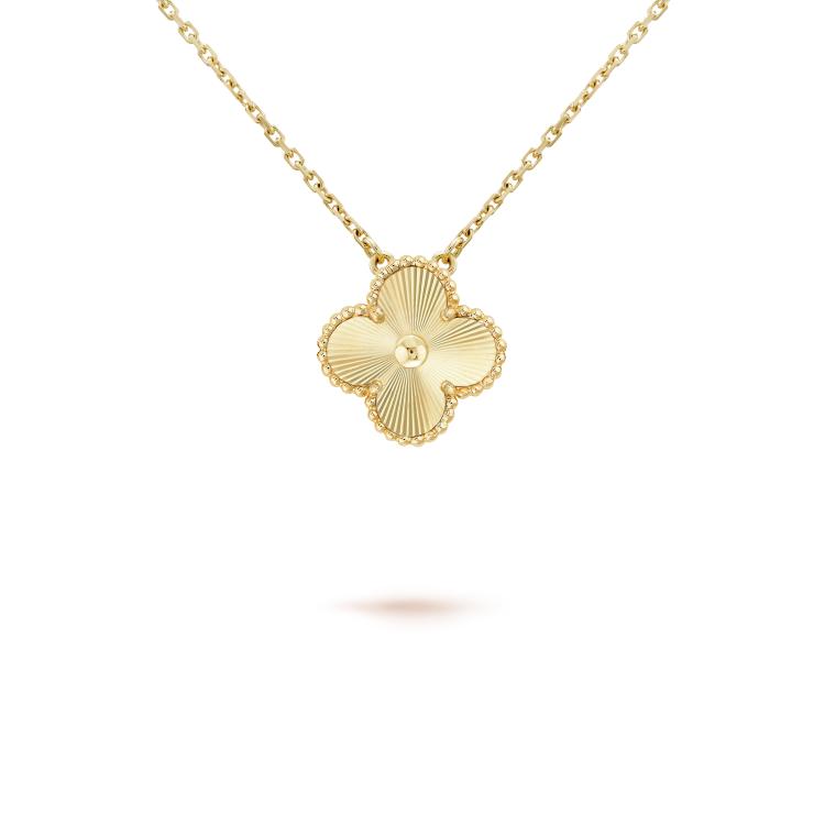 [BLUE TEARS]CLOVER 15MM LASER NECKLACE