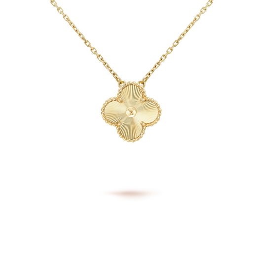 [BLUE TEARS]CLOVER 15MM LASER NECKLACE