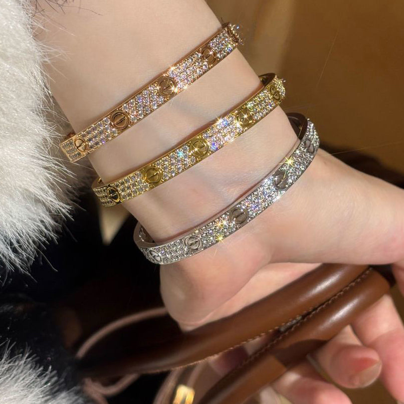 [Blue Tears Jewelry]LOVE BRACELET 6.1MM DIAMOND-PAVED