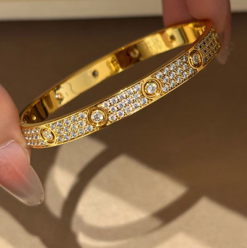 [Blue Tears Jewelry]LOVE BRACELET 6.1MM DIAMOND-PAVED 10 BIG DIAMONDS