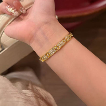 [Blue Tears Jewelry]LOVE BRACELET 6.1MM DIAMOND-PAVED 10 BIG DIAMONDS