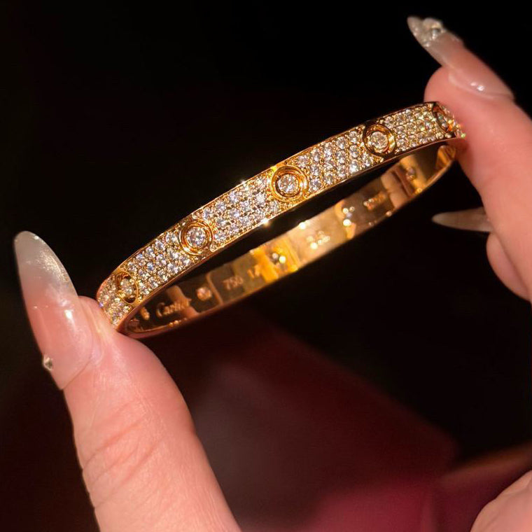 [Blue Tears Jewelry]LOVE BRACELET 6.1MM DIAMOND-PAVED 10 BIG DIAMONDS