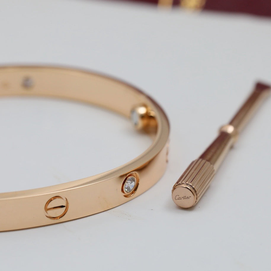 [Blue Tears Jewelry]LOVE BRACELET 6.1MM 4 DIAMONDS
