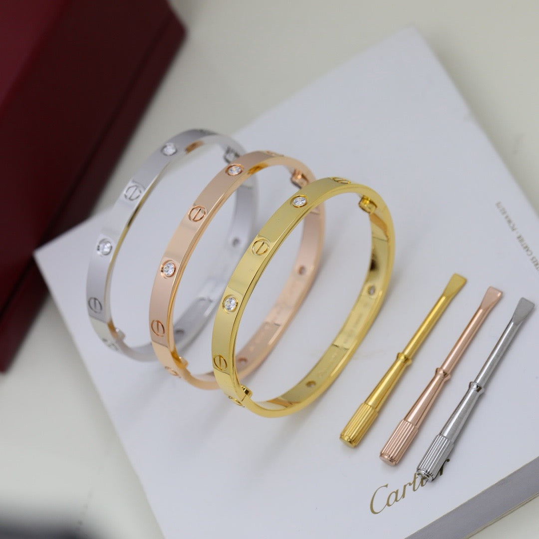 [Blue Tears Jewelry]LOVE BRACELET 6.1MM 4 DIAMONDS