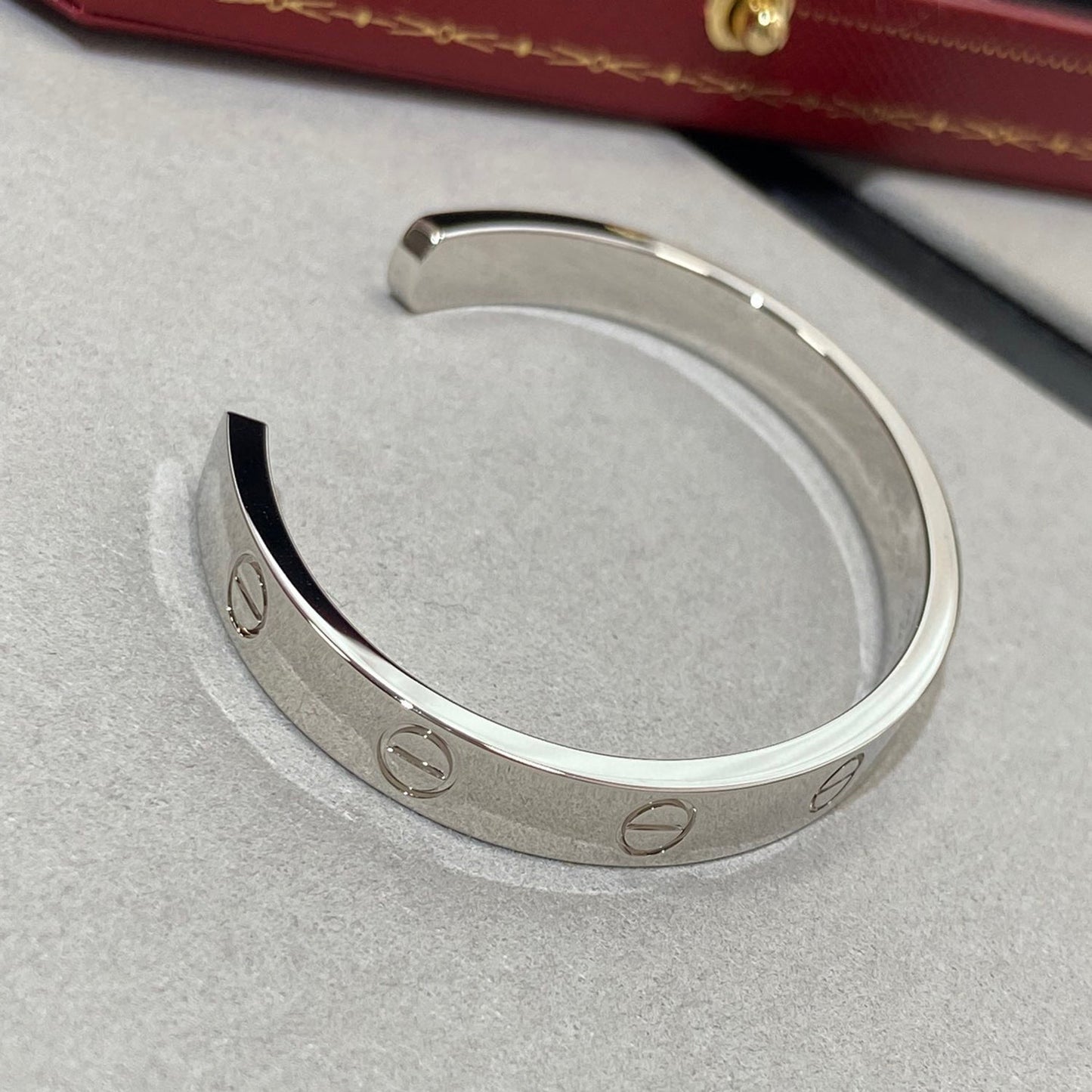 [Blue Tears Jewelry]LOVE BRACELET 6.1MM 1 DIAMOND OPEN CUFF