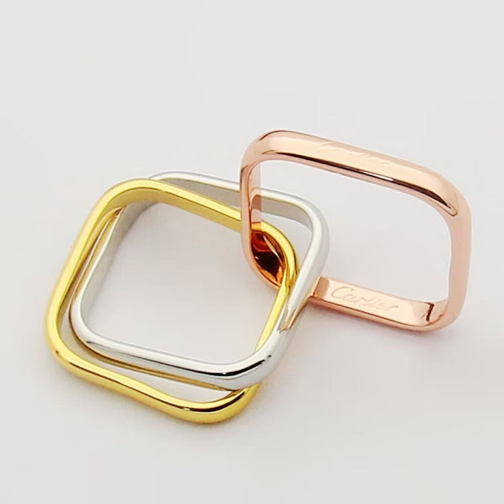 [Blue Tears Jewelry]TRINITY 3.5MM CUSHION RING COLLECTION