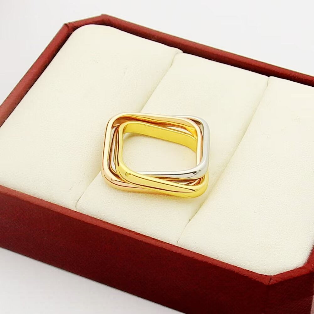 [Blue Tears Jewelry]TRINITY 3.5MM CUSHION RING COLLECTION