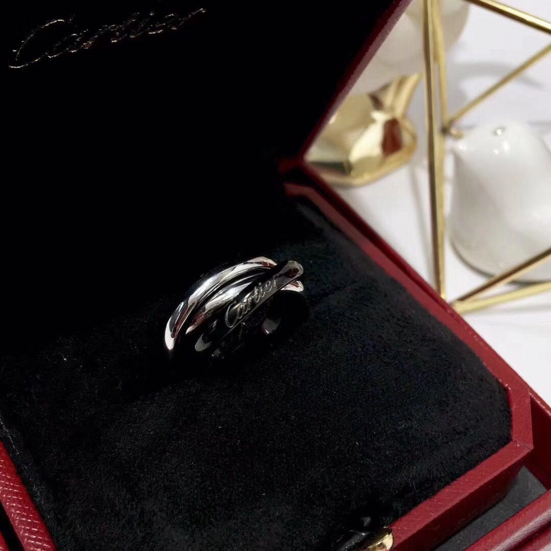 [Blue Tears Jewelry]TRINITY 3.2MM RING BLACK CERAMIC