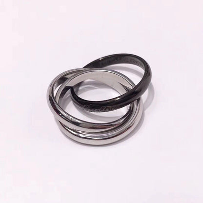 [Blue Tears Jewelry]TRINITY 3.2MM RING BLACK CERAMIC