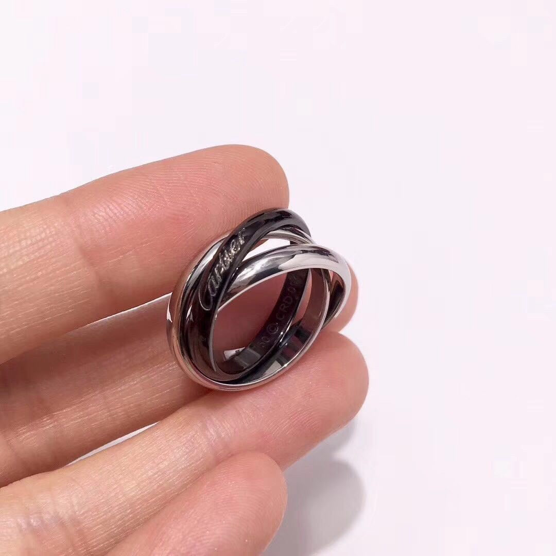 [Blue Tears Jewelry]TRINITY 3.2MM RING BLACK CERAMIC