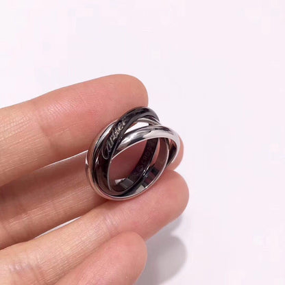 [Blue Tears Jewelry]TRINITY 3.2MM RING BLACK CERAMIC