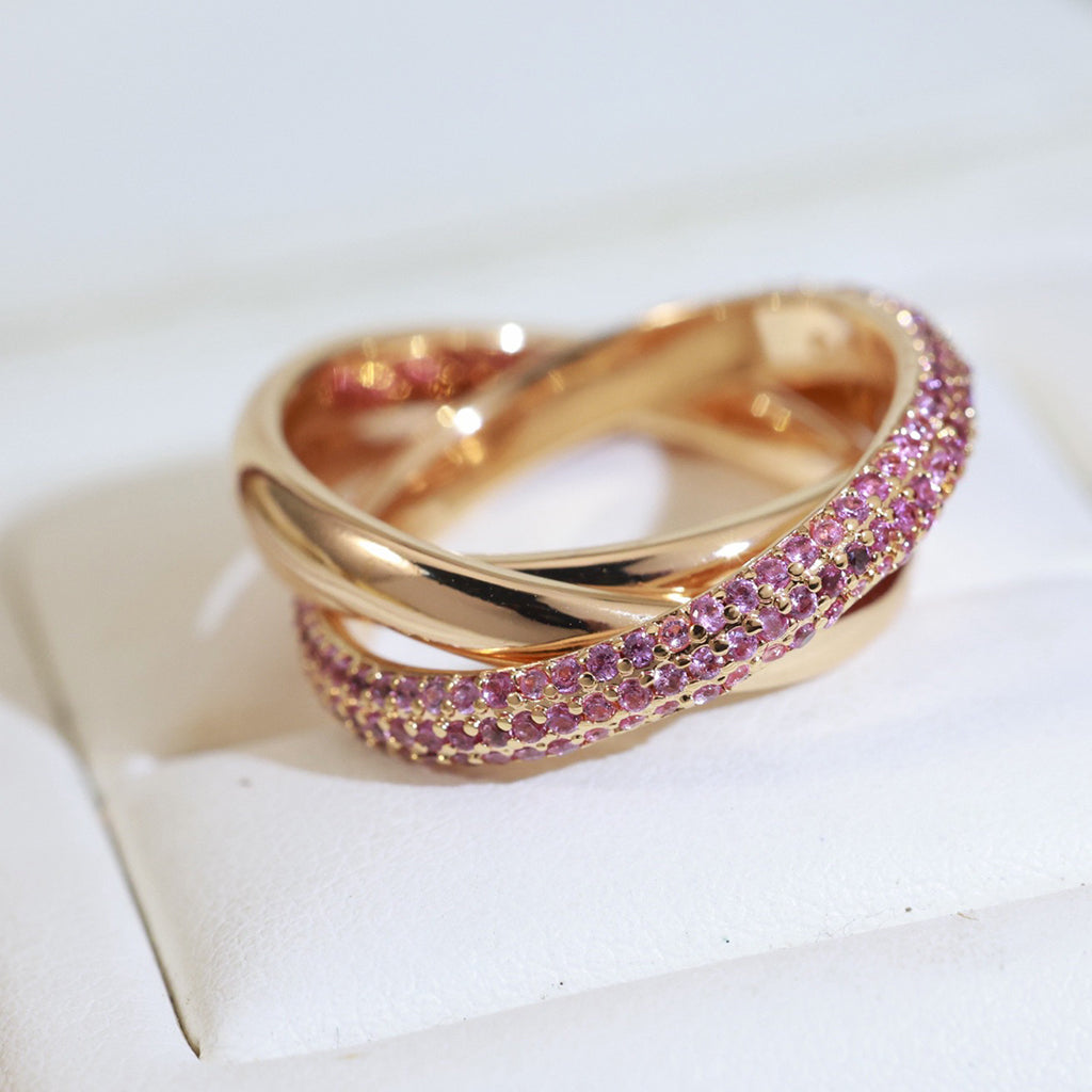 [Blue Tears Jewelry]TRINITY 3.2MM RING PINK DIAMOND