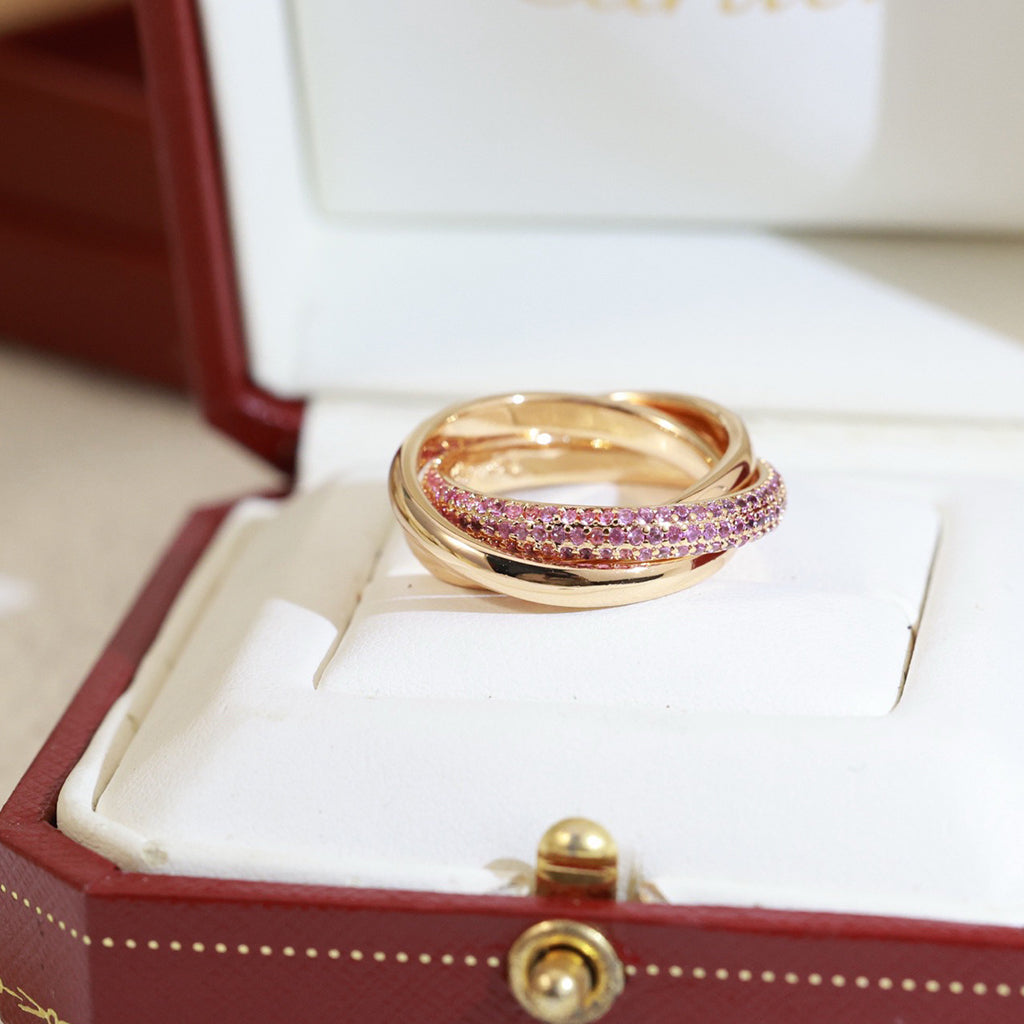 [Blue Tears Jewelry]TRINITY 3.2MM RING PINK DIAMOND