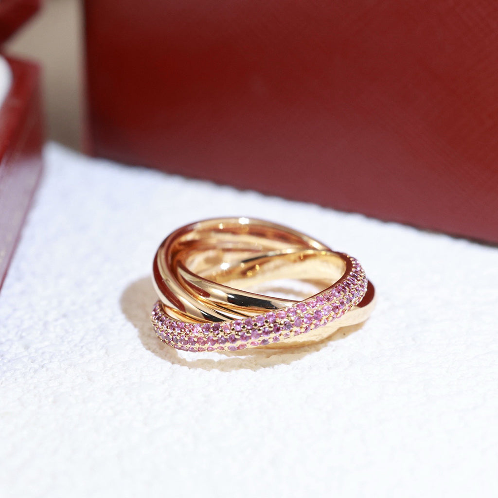 [Blue Tears Jewelry]TRINITY 3.2MM RING PINK DIAMOND