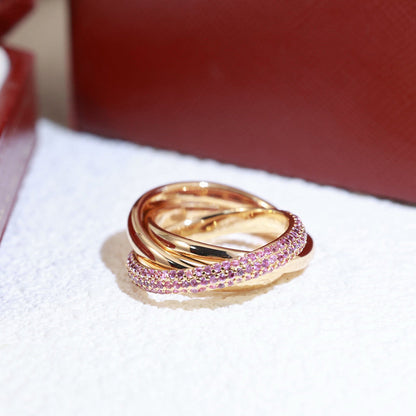 [Blue Tears Jewelry]TRINITY 3.2MM RING PINK DIAMOND