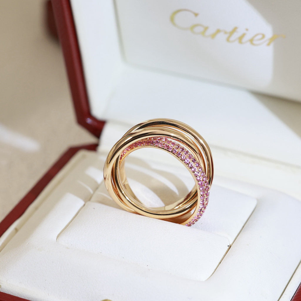 [Blue Tears Jewelry]TRINITY 3.2MM RING PINK DIAMOND