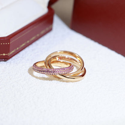 [Blue Tears Jewelry]TRINITY 3.2MM RING PINK DIAMOND