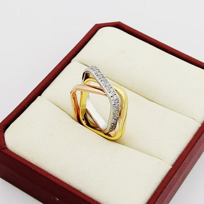 [Blue Tears Jewelry]TRINITY 3.5MM CUSHION RING COLLECTION