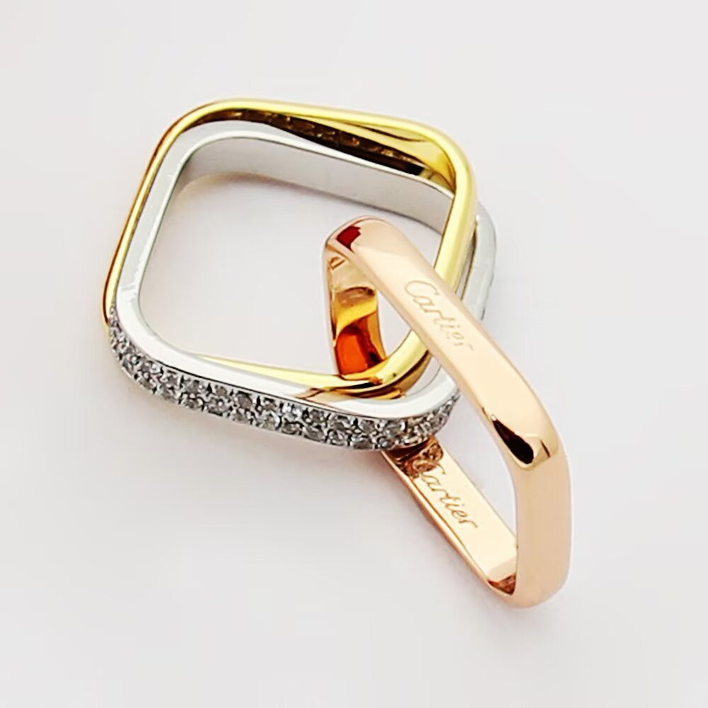 [Blue Tears Jewelry]TRINITY 3.5MM CUSHION RING COLLECTION