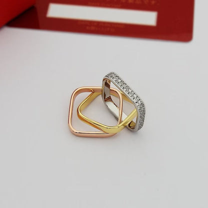 [Blue Tears Jewelry]TRINITY 3.5MM CUSHION RING COLLECTION