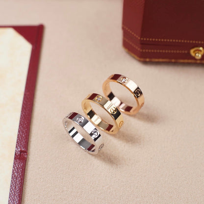 [Blue Tears Jewelry]LOVE 4MM 1 DIAMOND RING