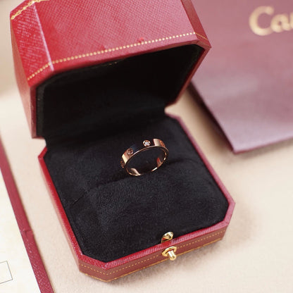 [Blue Tears Jewelry]LOVE 4MM 1 DIAMOND RING
