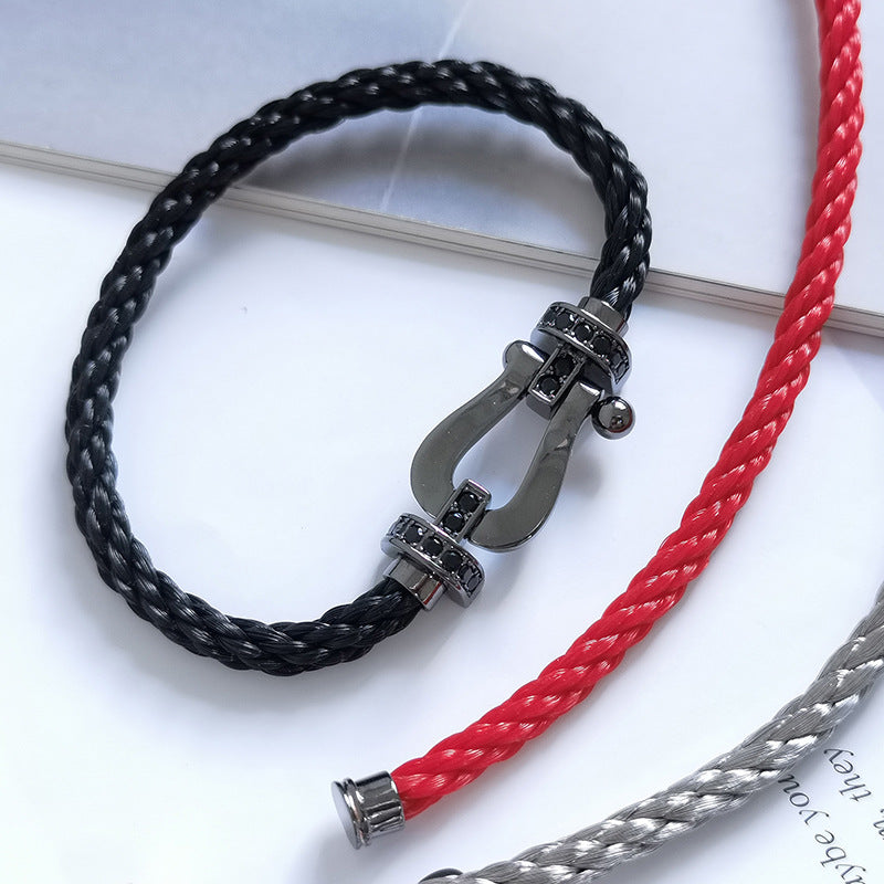 [BLUE TEARS]FORCE LARGE SERIES HORSESHOE BLACK SAMURAI BRACELET